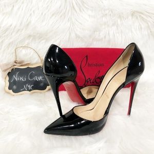 Christian Louboutin Iriza 120 in Patent Black - 39